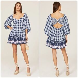 New! Sachin & Babi x Anthropologie Kyle Dress Blue Gingham Check 💙Small & Medium